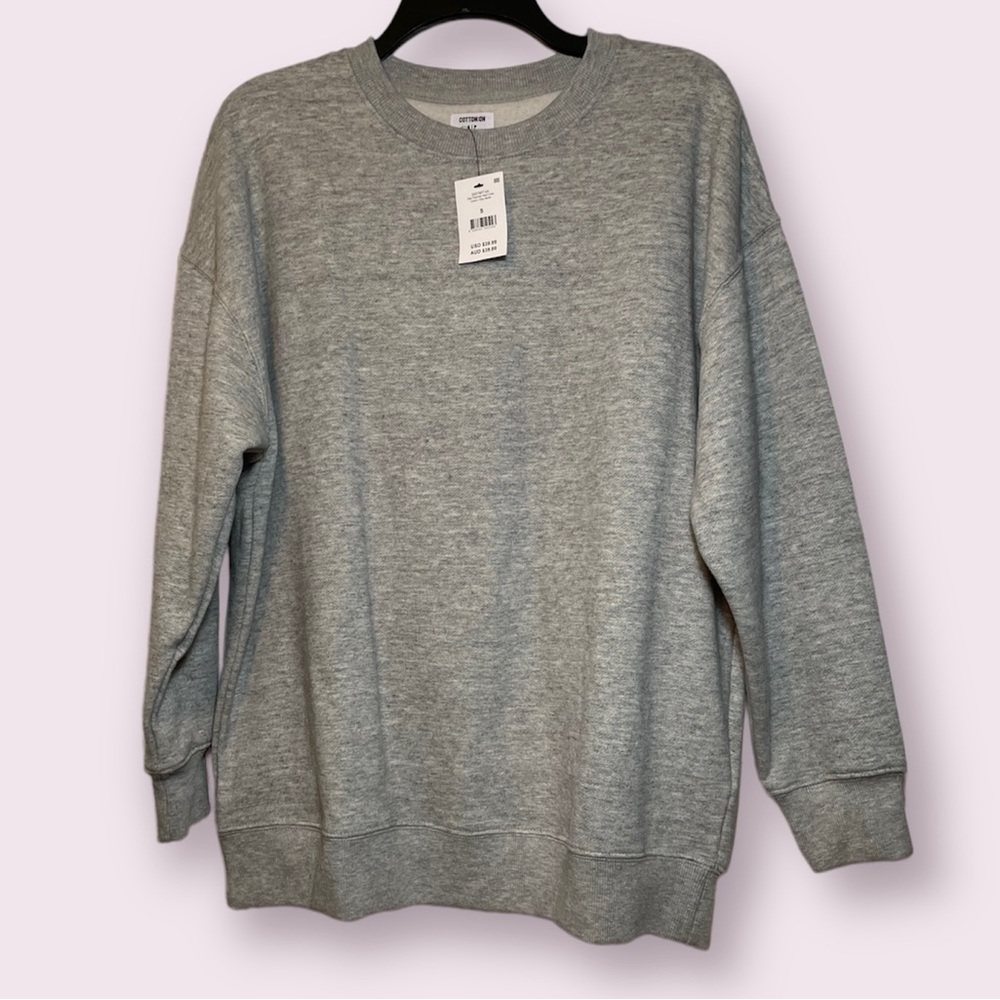 COTTON ON Oversized Grey Crewneck NWT